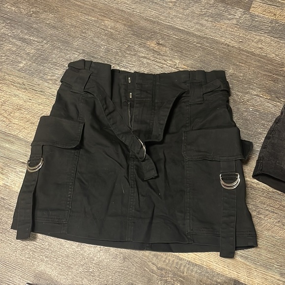 PLT leather shorts, garage skirt, UP jean skirt, H&M black shorts 6, PLT shorts - Picture 6 of 6